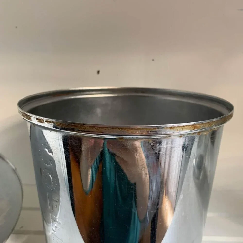 Vintage Everedy Chrome Coffee Canister With Lid